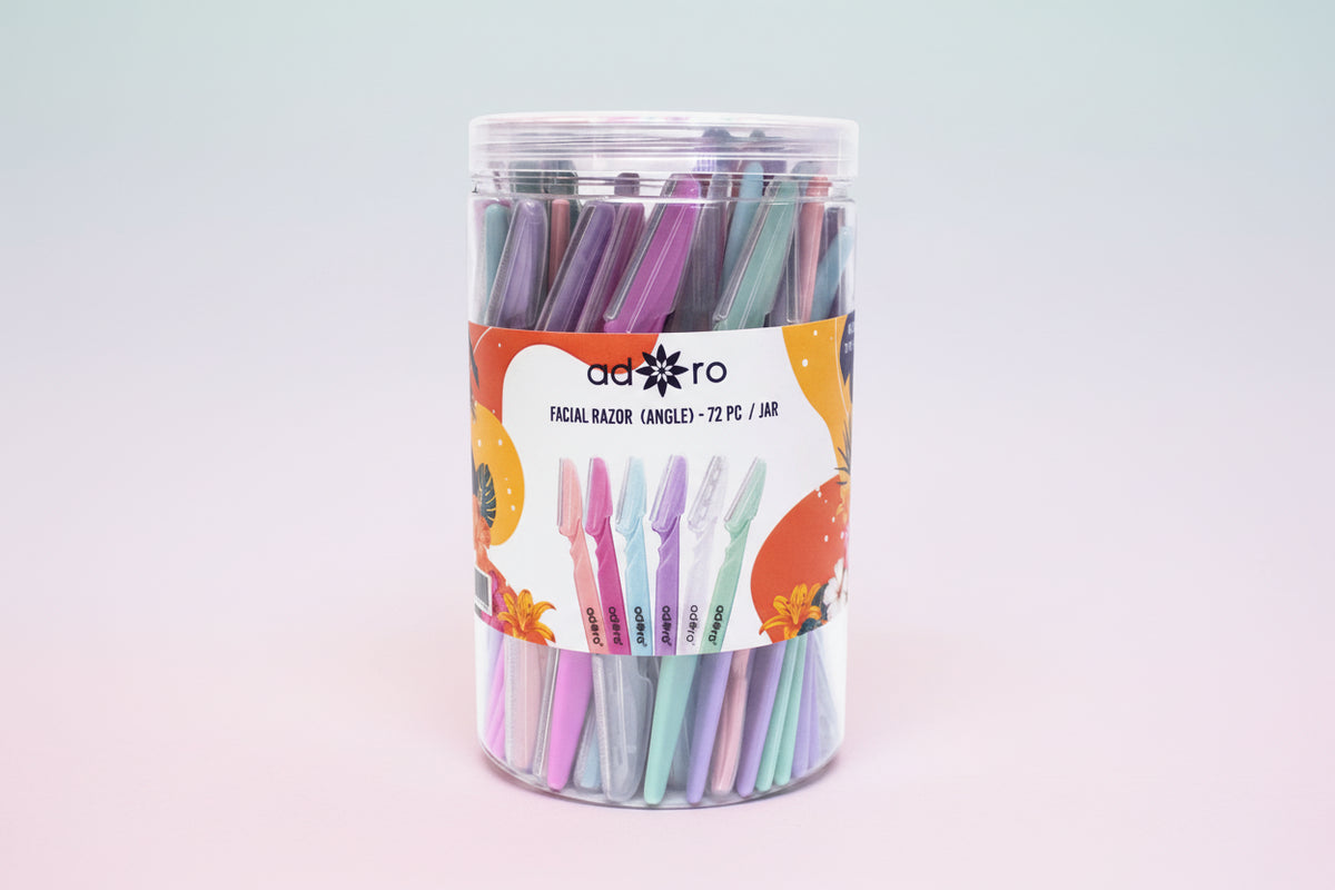 ADORO- ANGLE FACIAL RAZOR- 72PCS JAR