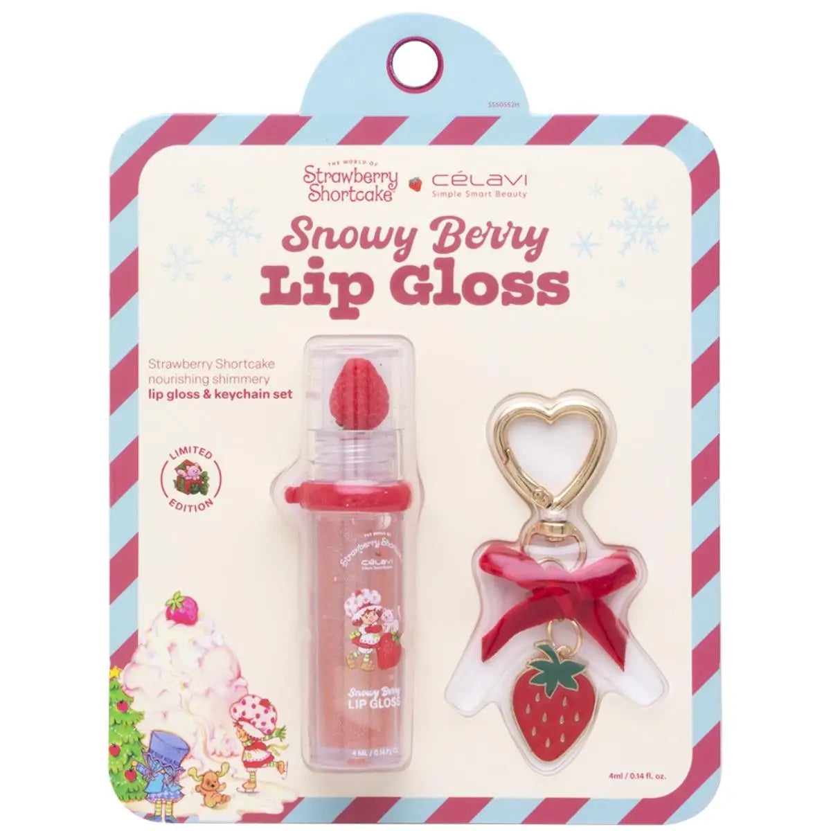 CÉLAVI - STRAWBERRY SHORTCAKE SNOWY BERRY LIP GLOSS - (1PC)
