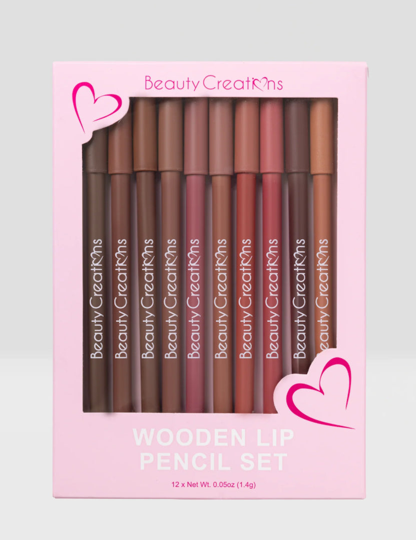 BEAUTY CREATIONS- WOODEN LIP PENCIL SET- 1PC