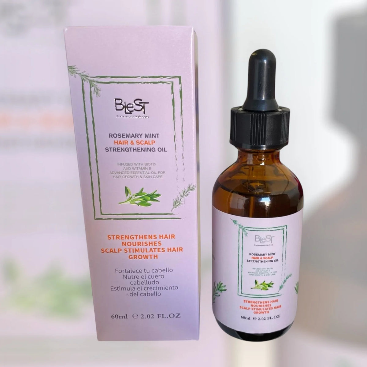 BLEST-ROSEMARY MINT HAIR & SCALP STRENGTHENING OIL - 12PCS