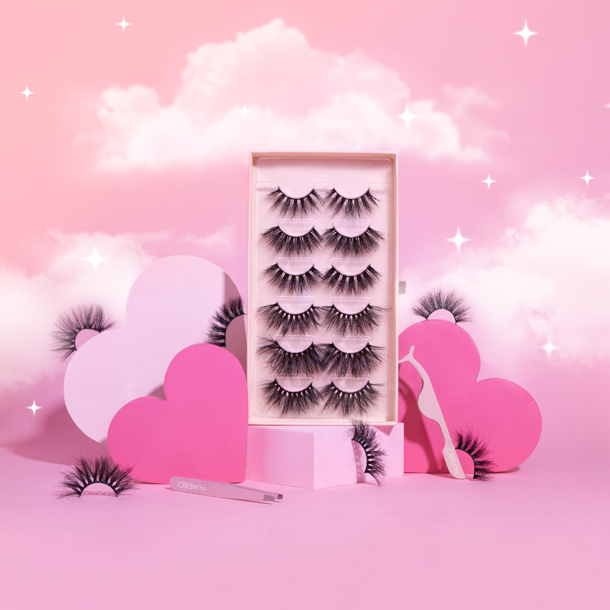 BEAUTY CREATIONS - 35MM MINK LASHES SET SET OF 6 PAIRS (1 SET)
