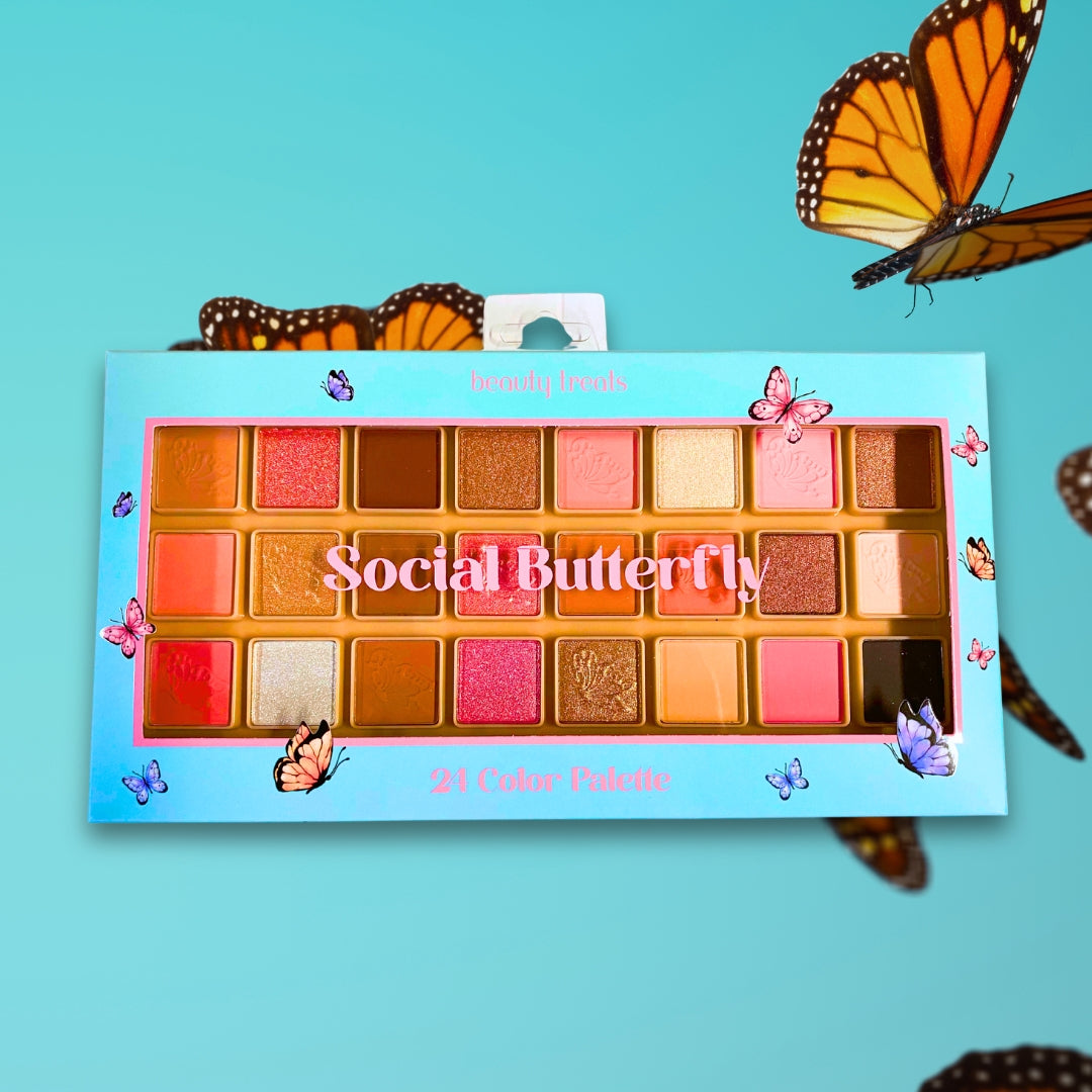 BEAUTY TREATS - SOCIAL BUTTERFLY - 24 COLOR PALETTE - (1PC)