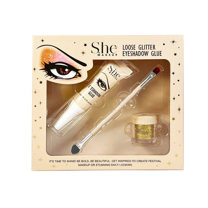 S.HE MAKEUP- LOOSE GLITTER- EYESHADOW GLUE- 1PC
