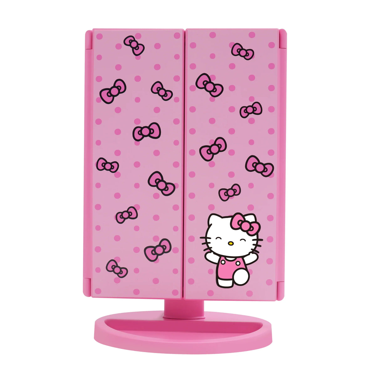 IMPRESSIONS VANITY X HELLO KITTY-PINK A DOT TRIFOLD- LED MAKEUP MIRROR- 1PC