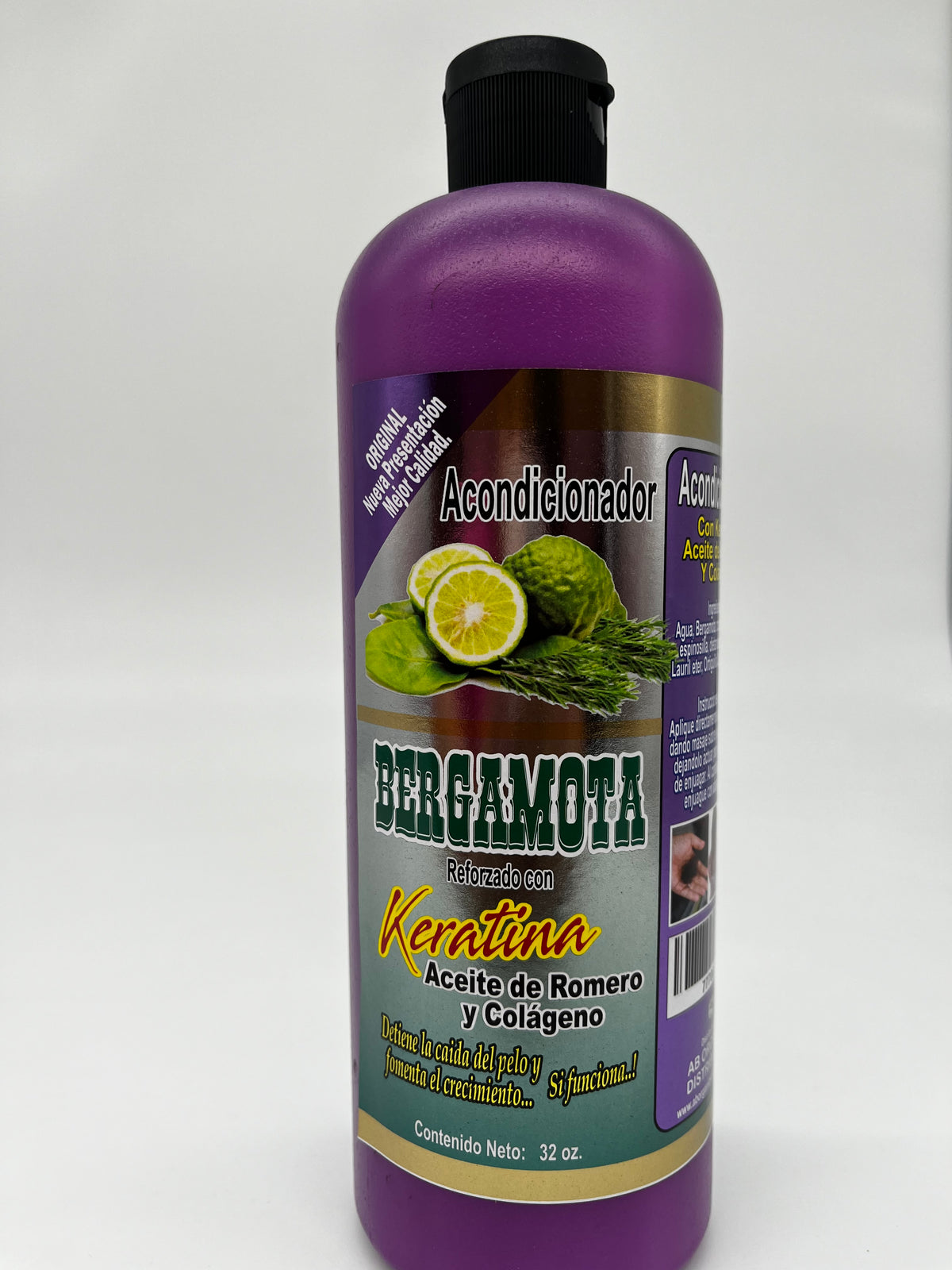 ACONDICIONADOR DE BERGAMOTA KERATINA ACEITE DE ROMERO Y COLAGENO (1PC)