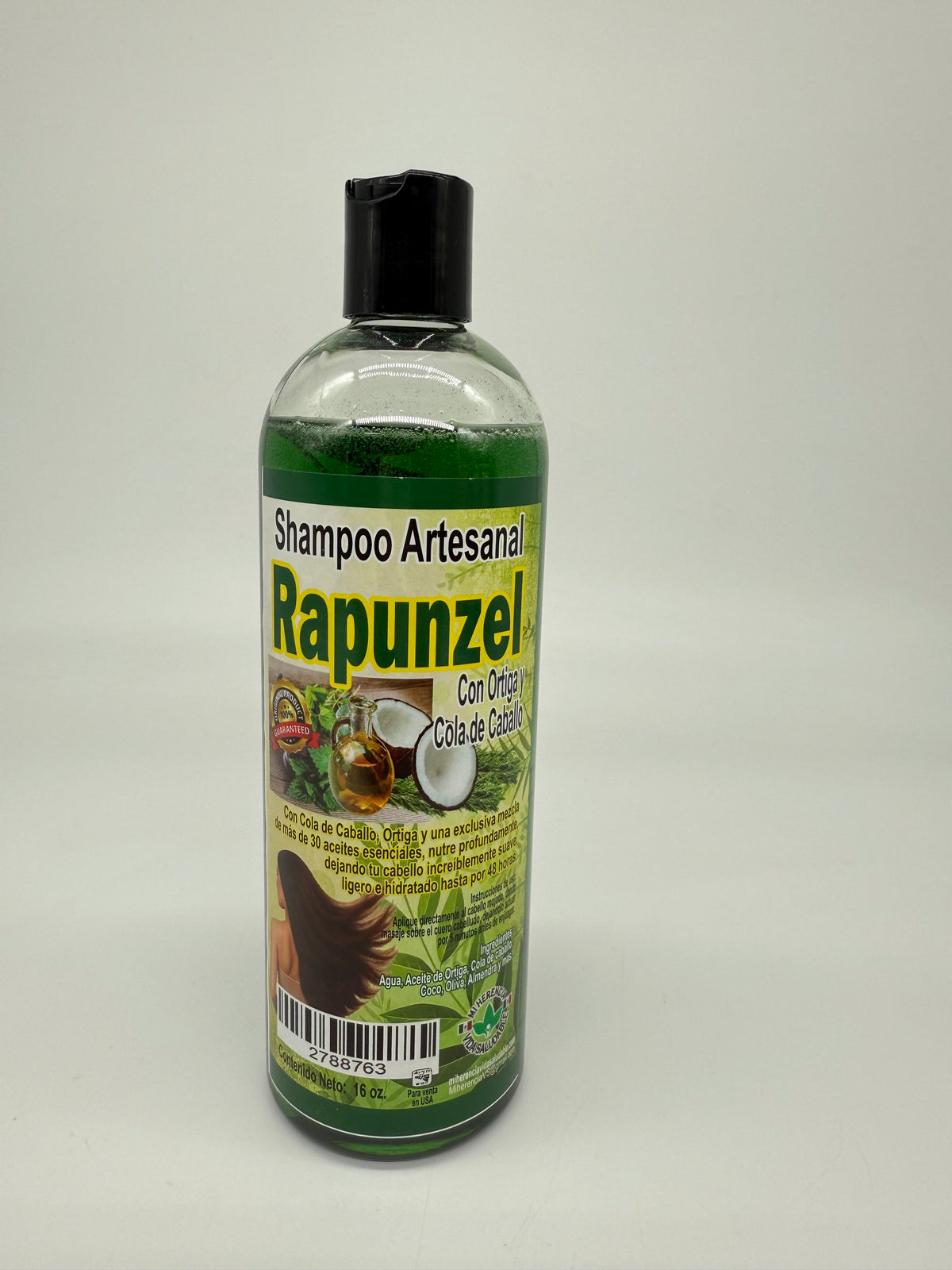 SHAMPOO ARTESANAL- RAPUNZEL CON ORTIGA Y COLA DE CABALLO- 1PC