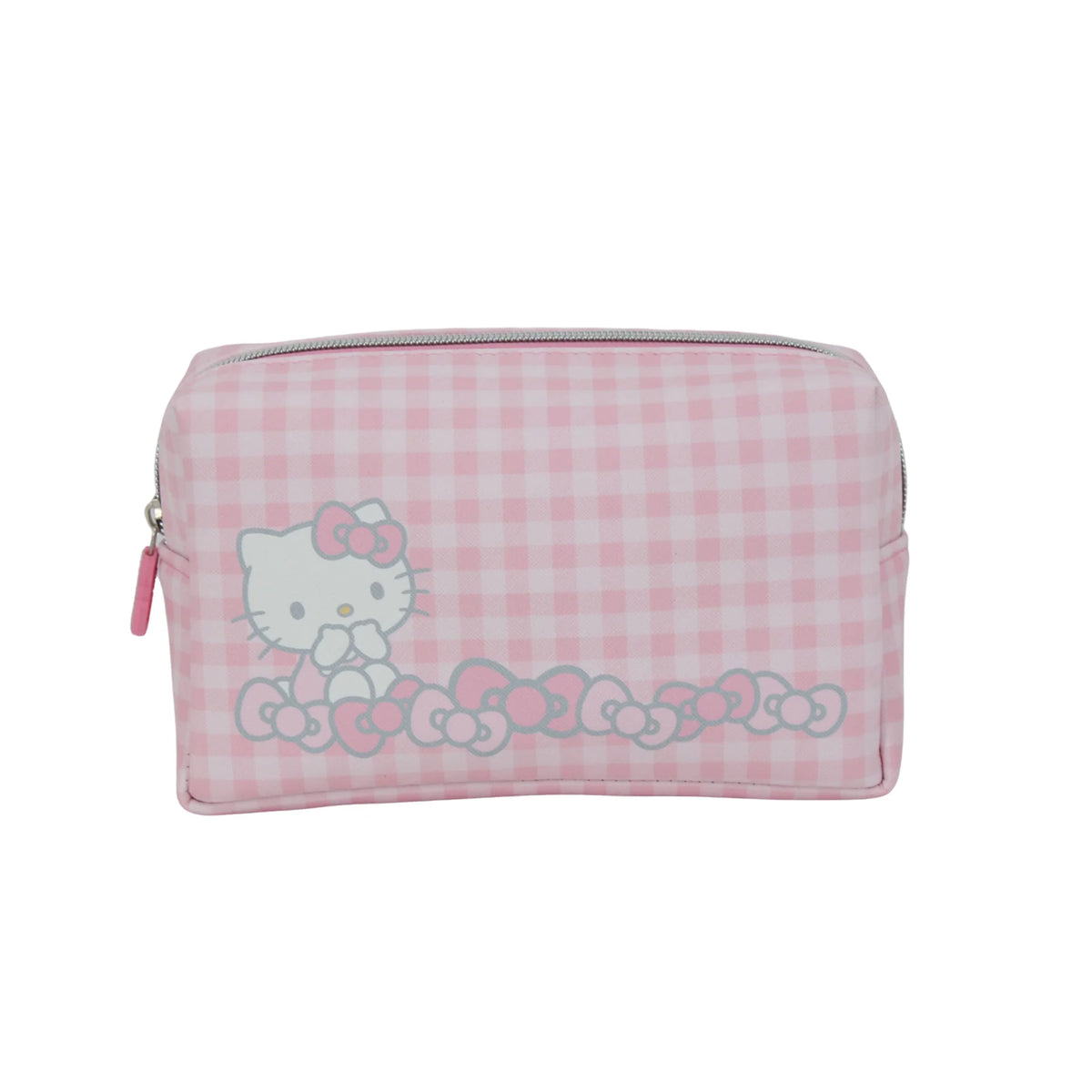 IMPRESSIONS VANITY - ESTUCHE COSMÉTICO DE CUADROS ROSA HELLO KITTY - (1 PIEZA)