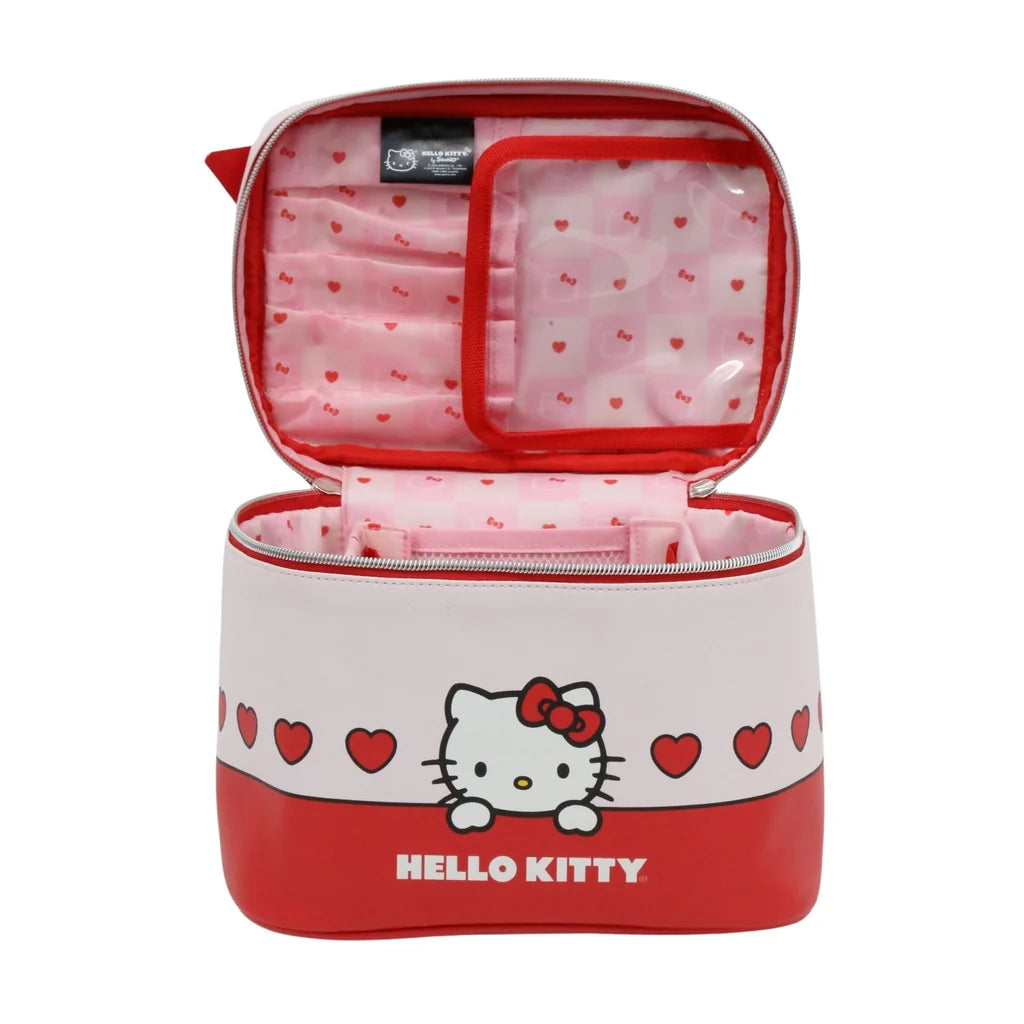 IMPRESSIONS VANITY - MALETÍN DE MAQUILLAJE ''HEARTS'' DE HELLO KITTY - (1 PIEZA)