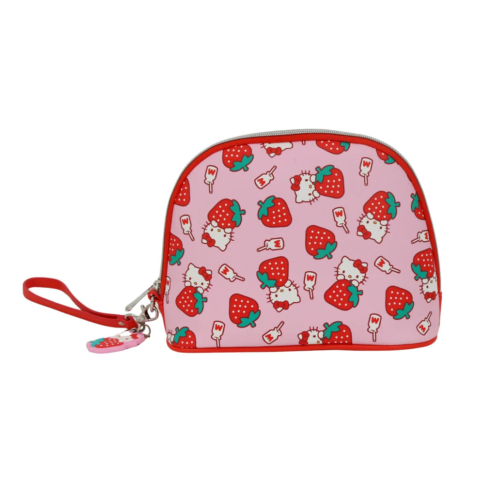 IMPRESSIONS VANITY - COSMETIQUERA TIPO ARCH CON MUÑEQUERA DE HELLO KITTY STRAWBERRIES - (1 PZA)