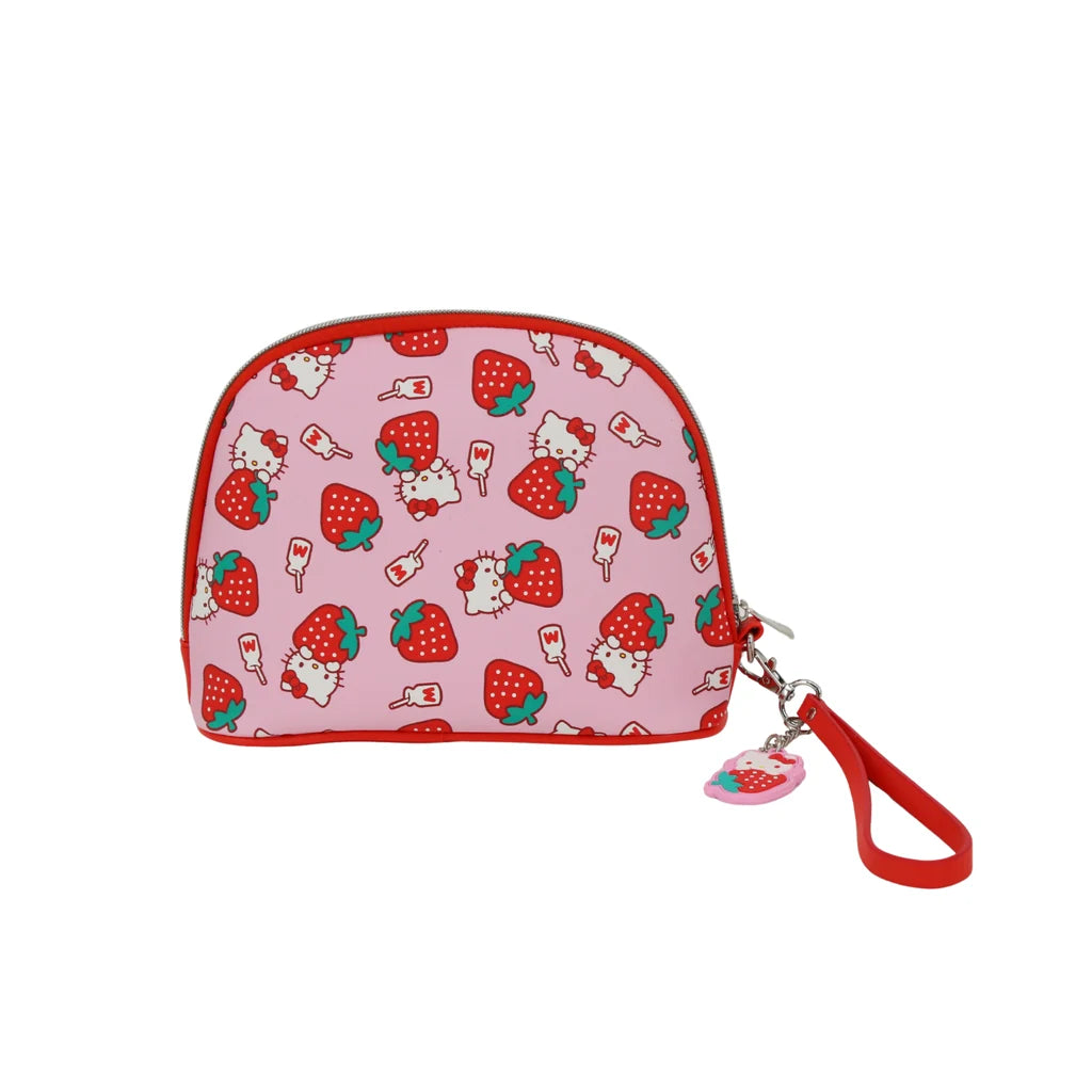 IMPRESSIONS VANITY - COSMETIQUERA TIPO ARCH CON MUÑEQUERA DE HELLO KITTY STRAWBERRIES - (1 PZA)