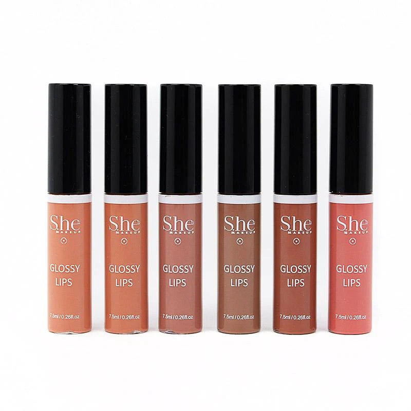 S.HE - 6 DIFFERENTS COLORS - GLOSSY LIPS- 36PCS