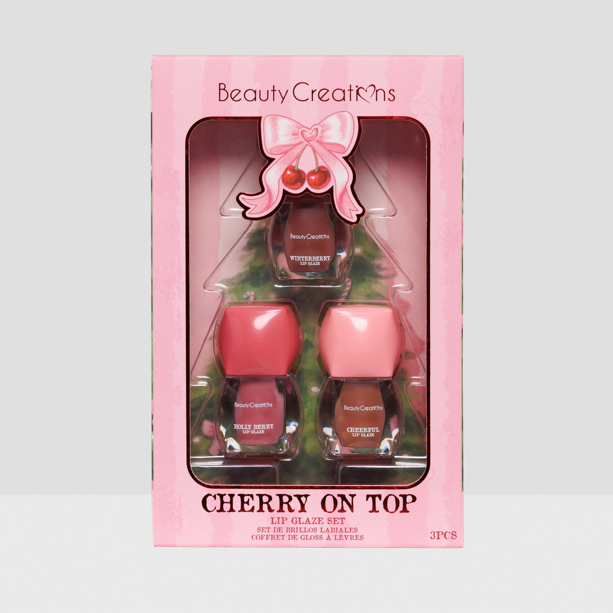 BEAUTY CREATIONS - CHERRY ON TOP 3PCS LIP GLAZE SET - (1PC)