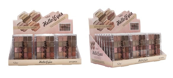 S.HE MAKEUP - HELLO! EYES - 20 COLOR EYESHADOW PALETTE (24PCS)