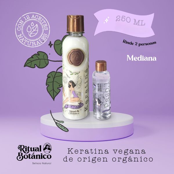 RITUAL BOTÁNICO - KERATINA PARA ALIZADO PERMANENTE (SET KERATINA Y SHAMPOO) 250ML - (1PC)