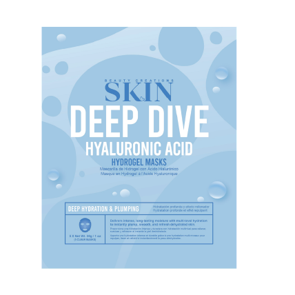BEAUTY CREATIONS SKIN - EXTENSION DEEP DIVE HYALURONIC ACID HYDROGEL MASKS - 1 BOX (5 MASKS)