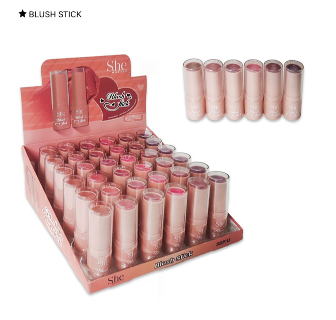 S.HE MAKEUP - BLUSH STICK - DISPLAY 36PCS