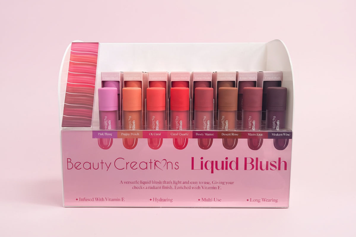 BEAUTY CREATIONS- LIQUID BLUSH- FULL DISPLAY-48PCS + TESTERS
