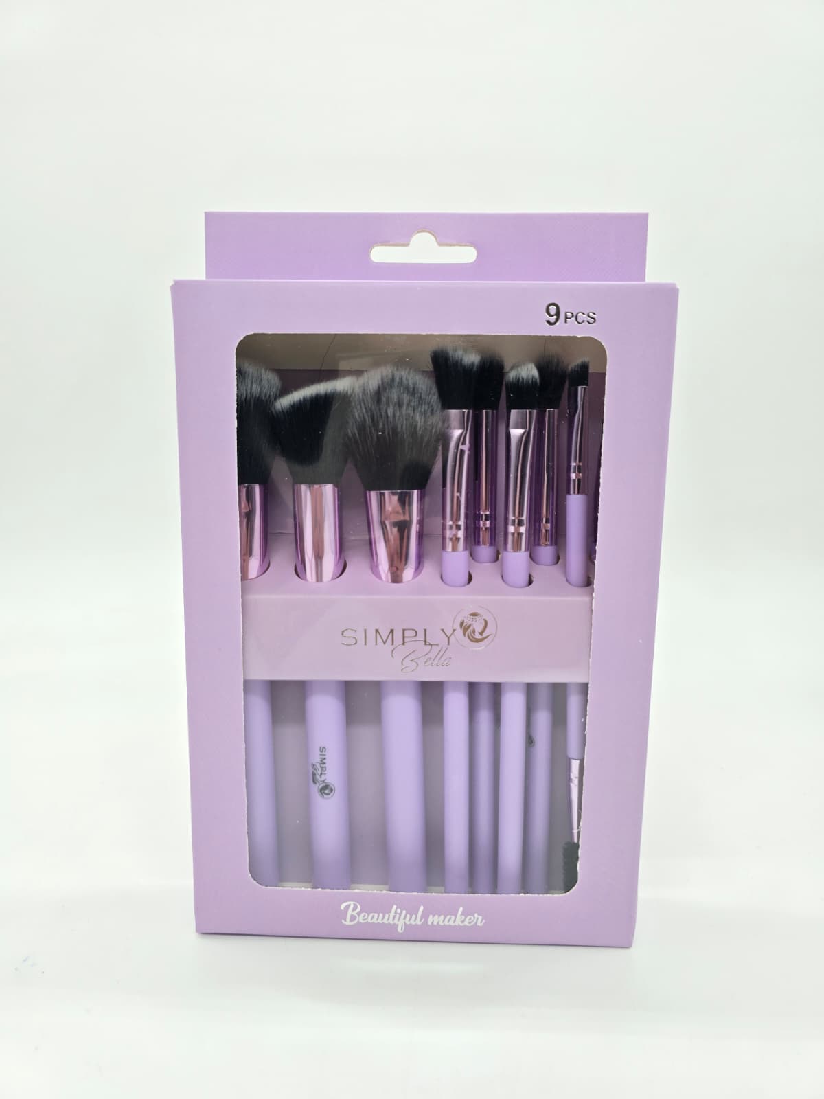SIMPLY BELLA- BEAUTIFUL MAKER- 9PCS SET BRUSHES- 1PC