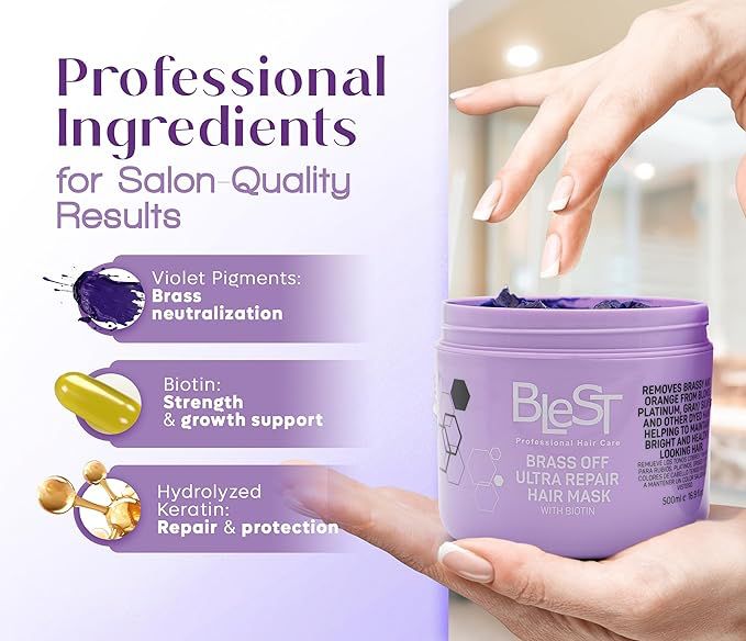 BLEST- BRASS OFF ULTRA REPAIR- MASCARILLA PARA EL CABELLO- 1PC