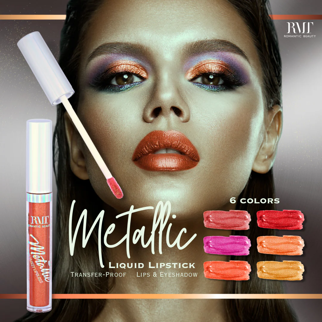 ROMANTIC BEAUTY - METALLIC SUPER GLITZY LIPGLOSS (24PCS DISPLAY)