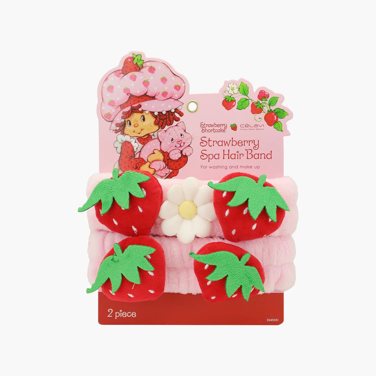 CÉLAVI X STRAWBERRY SHORTCAKE - STRAWBERRY SPA HAIR BAND - (1PC)
