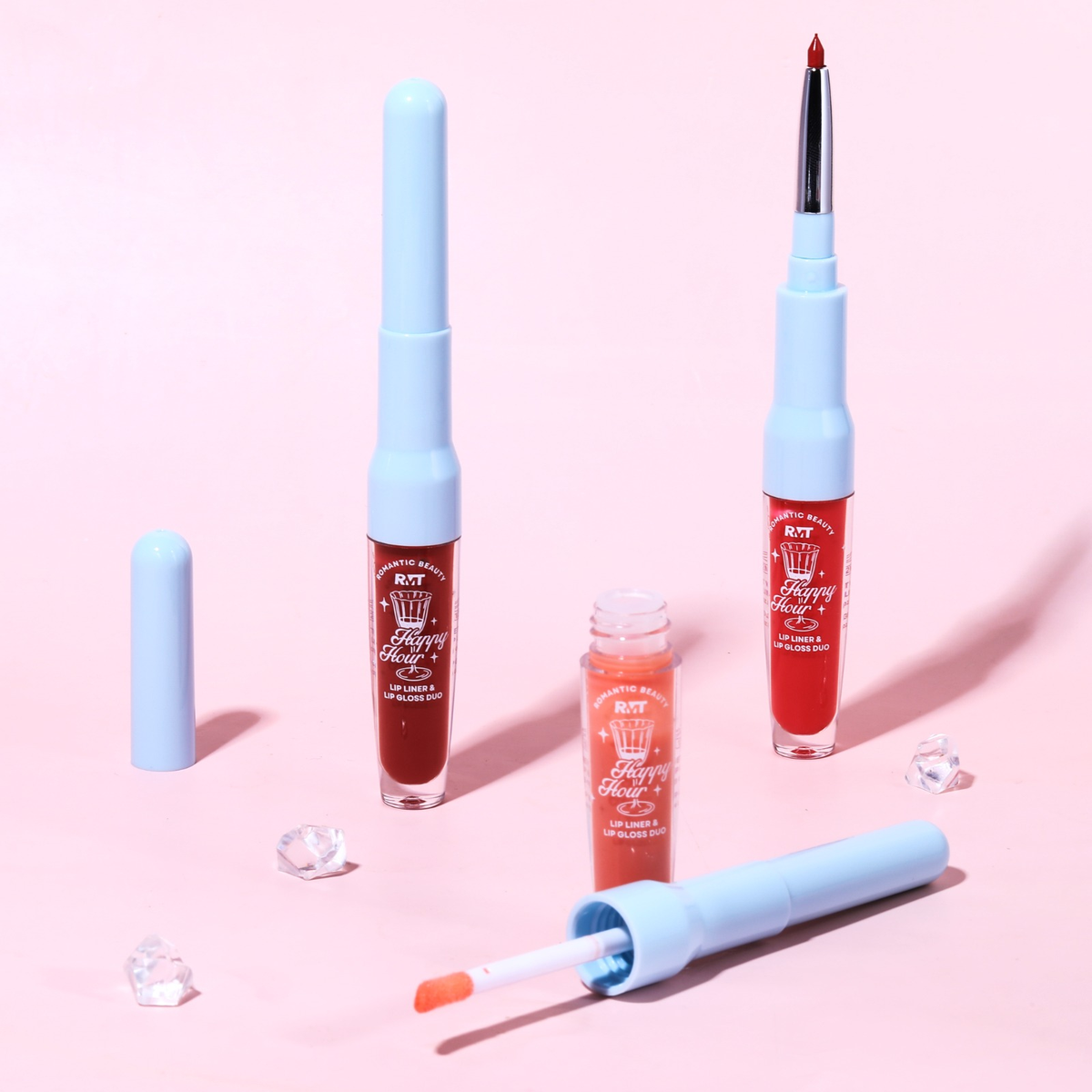 ROMANTIC BEAUTY - HAPPY HOUR LIP LINER & LIP GLOSS DUO - DISPLAY (24PCS)