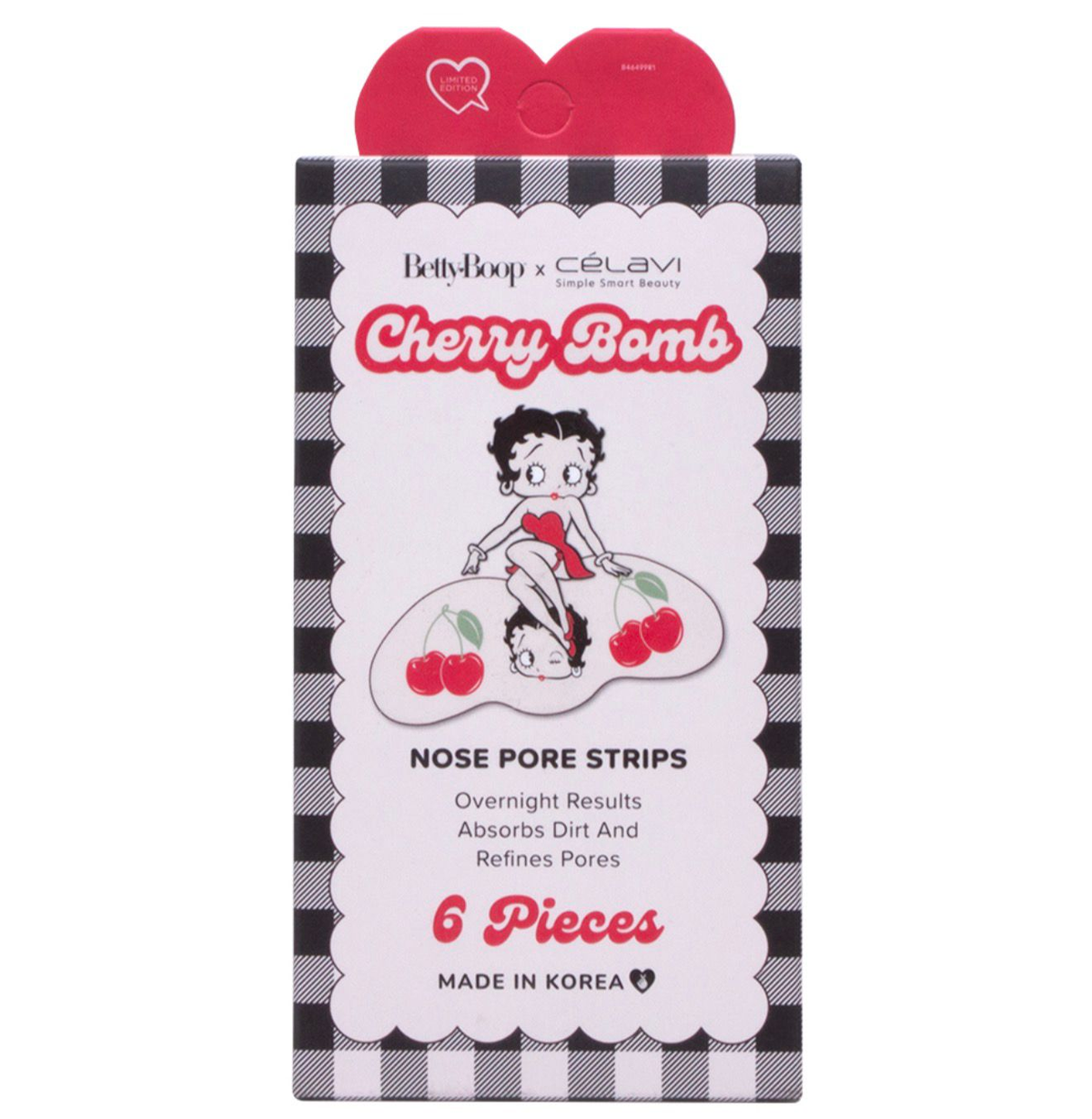 CÉLAVI - BETTY BOOP CHERRY BOMB NOSE PORE STRIPS - (1PC)
