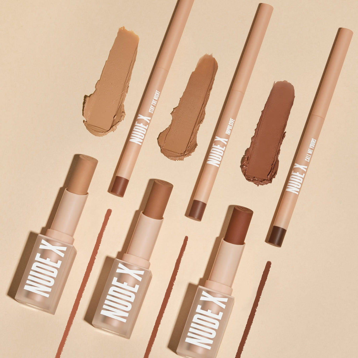 BEAUTY CREATIONS - SET DE DELINEADOR DE LABIOS Y LÁPIZ LABIAL NUDE X (1UD)