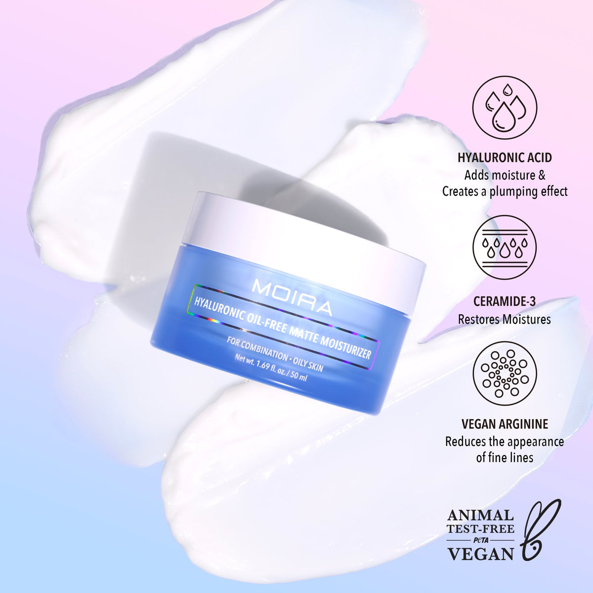 MOIRA - HYALURONIC OIL FREE MATTE MOISTURIZING (3PCS)