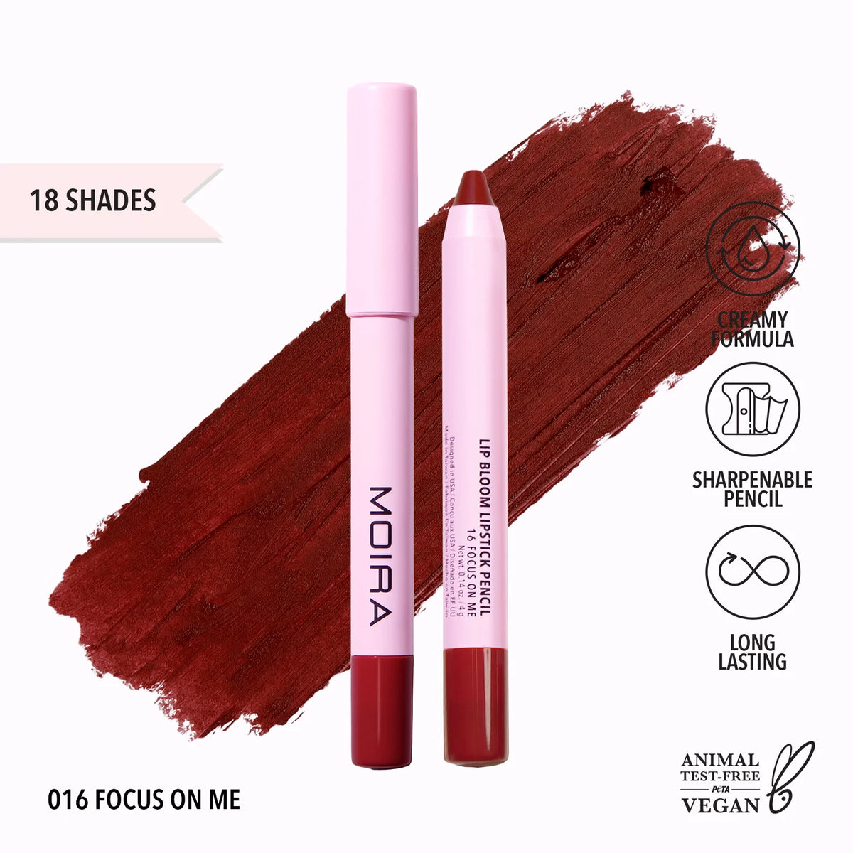 MOIRA - LIP BLOOM LIPSTICK PENCIL MATTE LONG LASTING