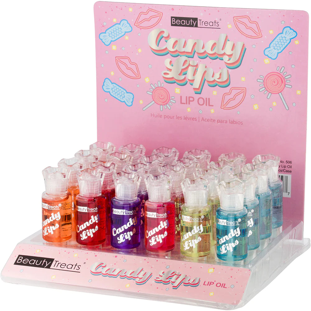 BEAUTY TREATS - CANDY LIPS LIP OIL DISPLAY 24PCS