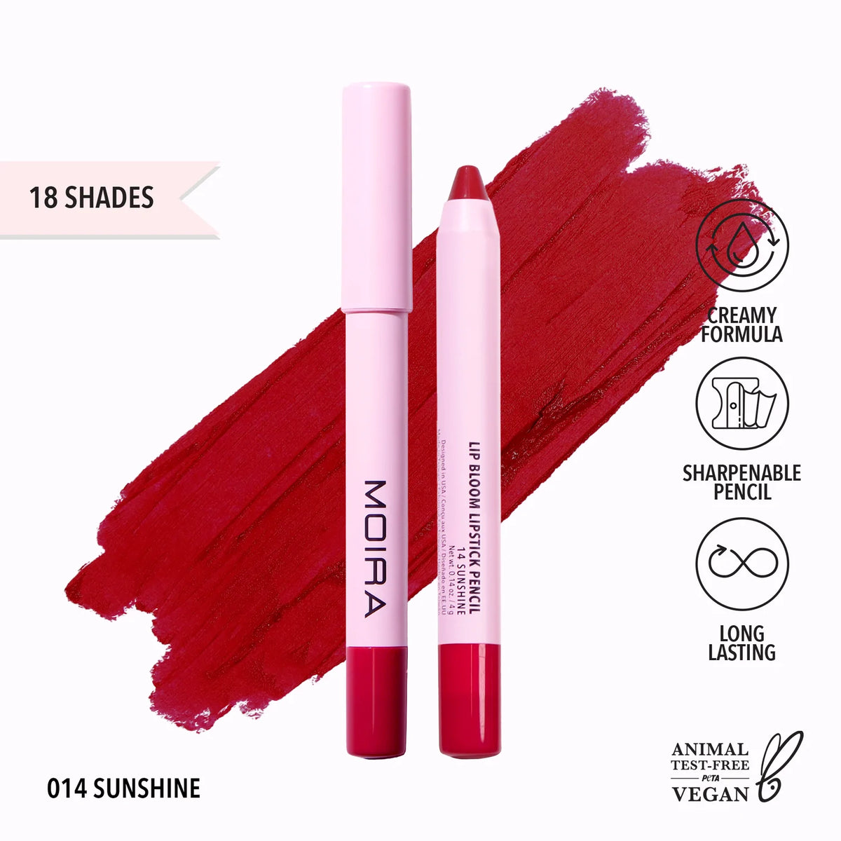 MOIRA - LIP BLOOM LIPSTICK PENCIL MATTE LONG LASTING