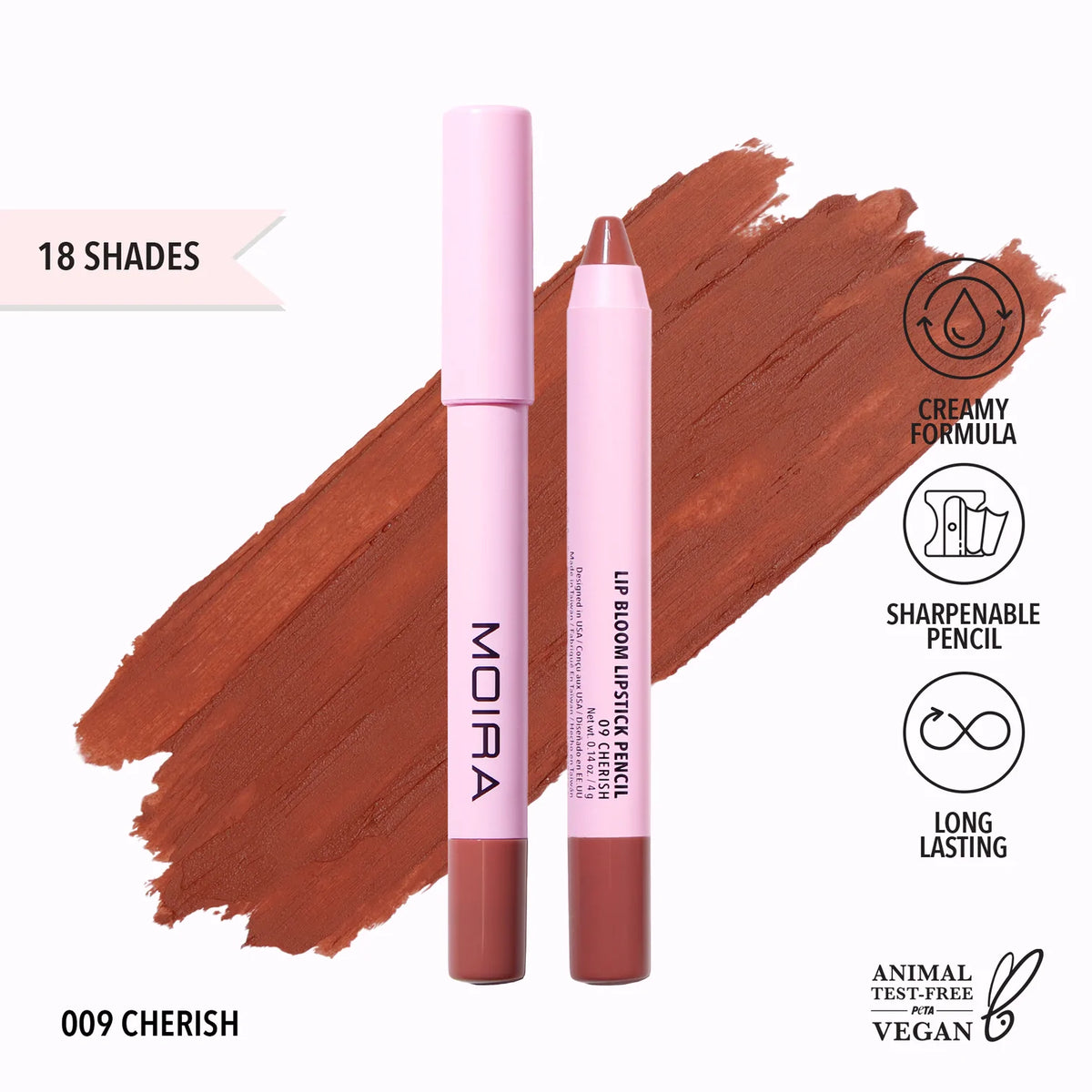 MOIRA - LIP BLOOM LIPSTICK PENCIL MATTE LONG LASTING