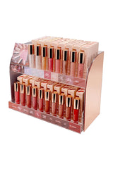 BEAUTY CREATIONS- ULTRA DAZZLE- LIP GLOSS DISPLAY - 18 SHADES 6PCS EACH + TESTER HALF OFF