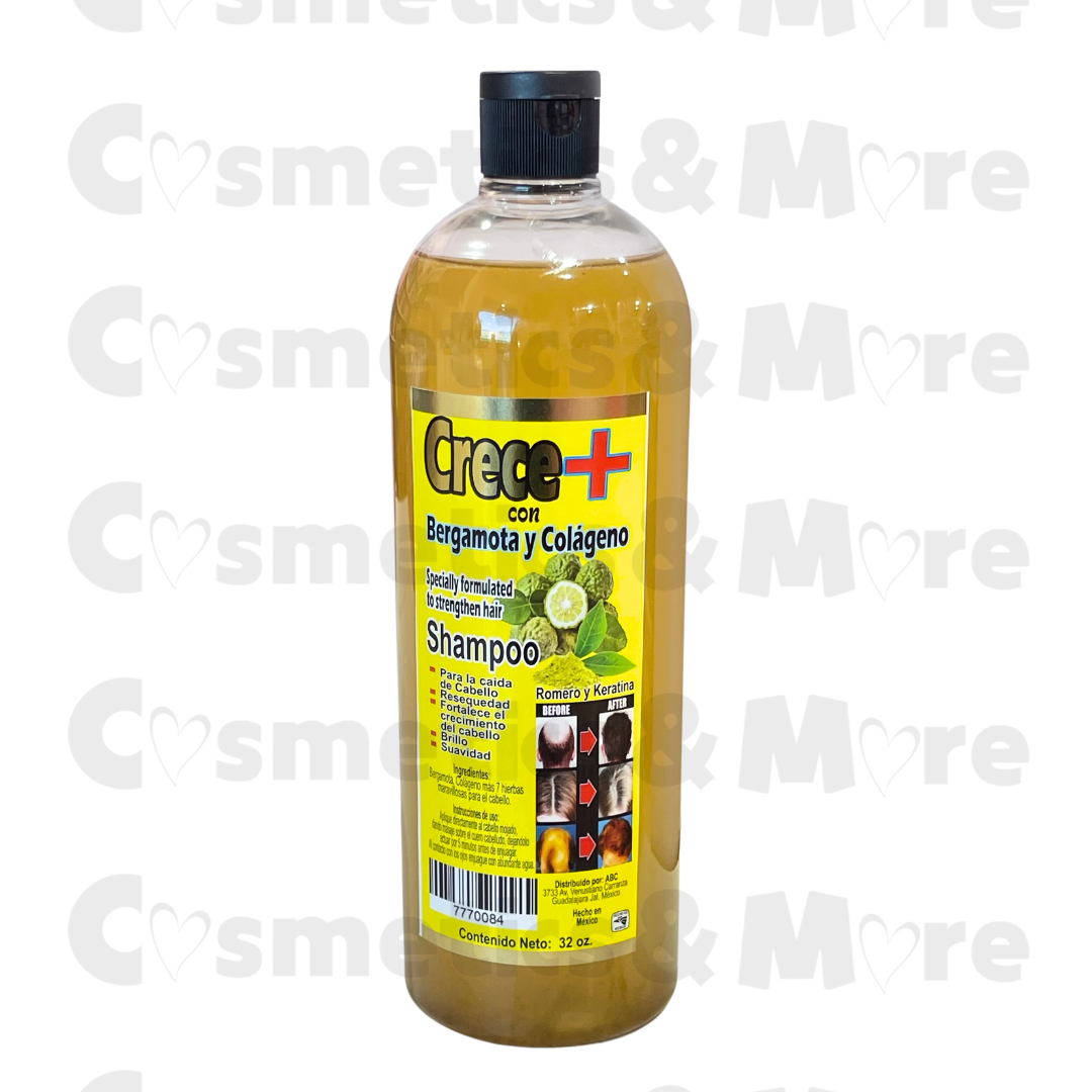 SHAMPOO CRECE + CON BERGAMOTA Y COLAGENO 32OZ (1PC)