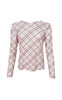Black Colour Bluse - Kamma - Beige Tartan