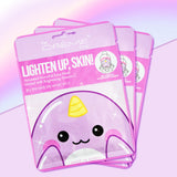 THE CREME SHOP - LIGHTEN UP, SKIN! ANIMATED NARWHAL FACE MASK (6 PCS)