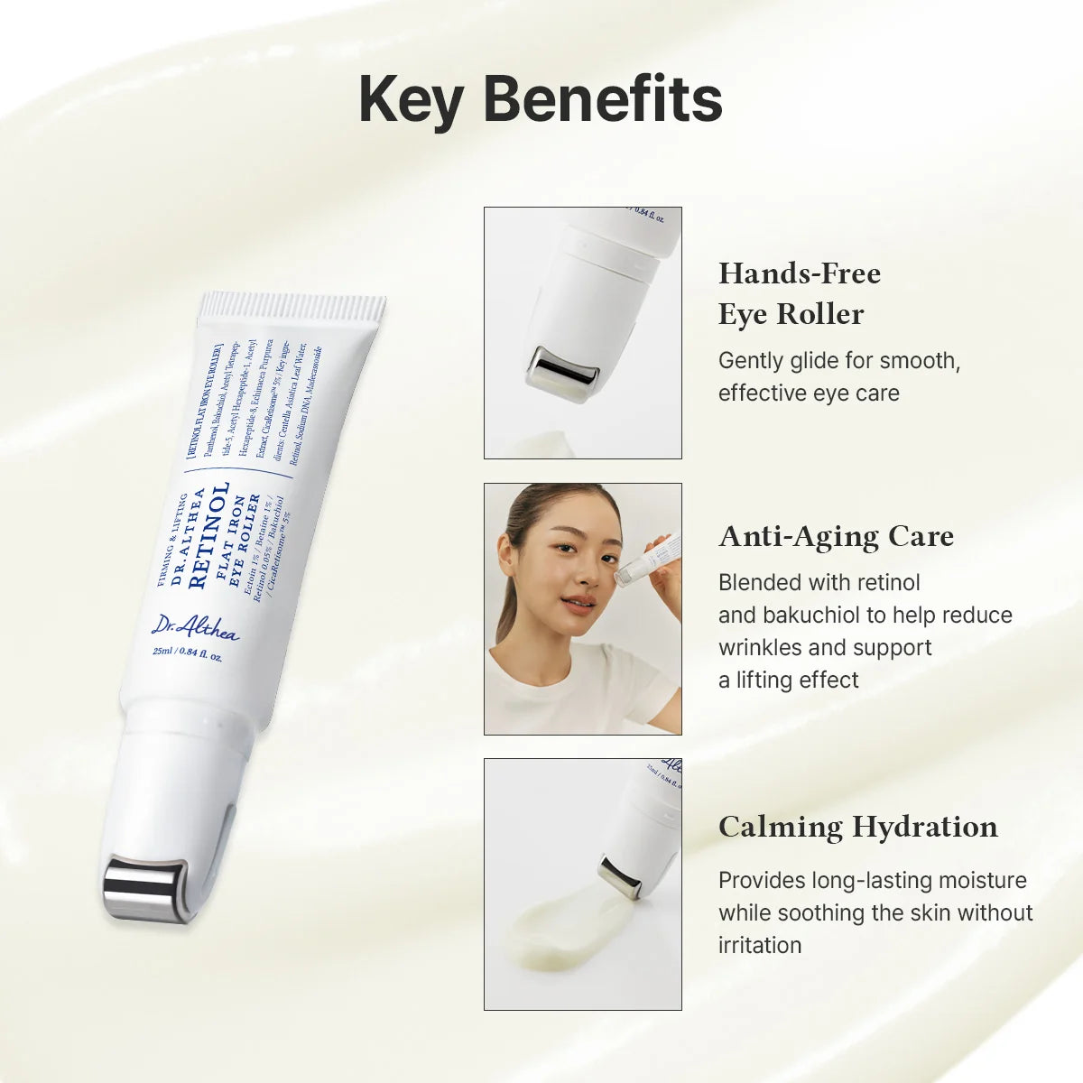 DR. ALTHEA - RETINOL FLAT IRON EYE ROLLER - (1PC)