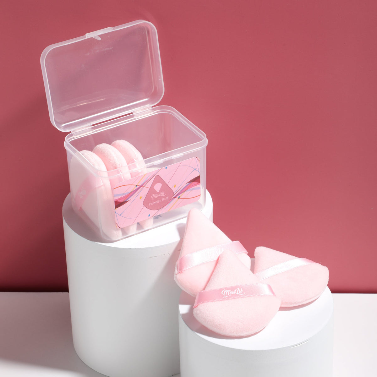 MISS LIL - POWDER PUFF (BOX SET 6 PCS)- 1PC / NEW COLOR/