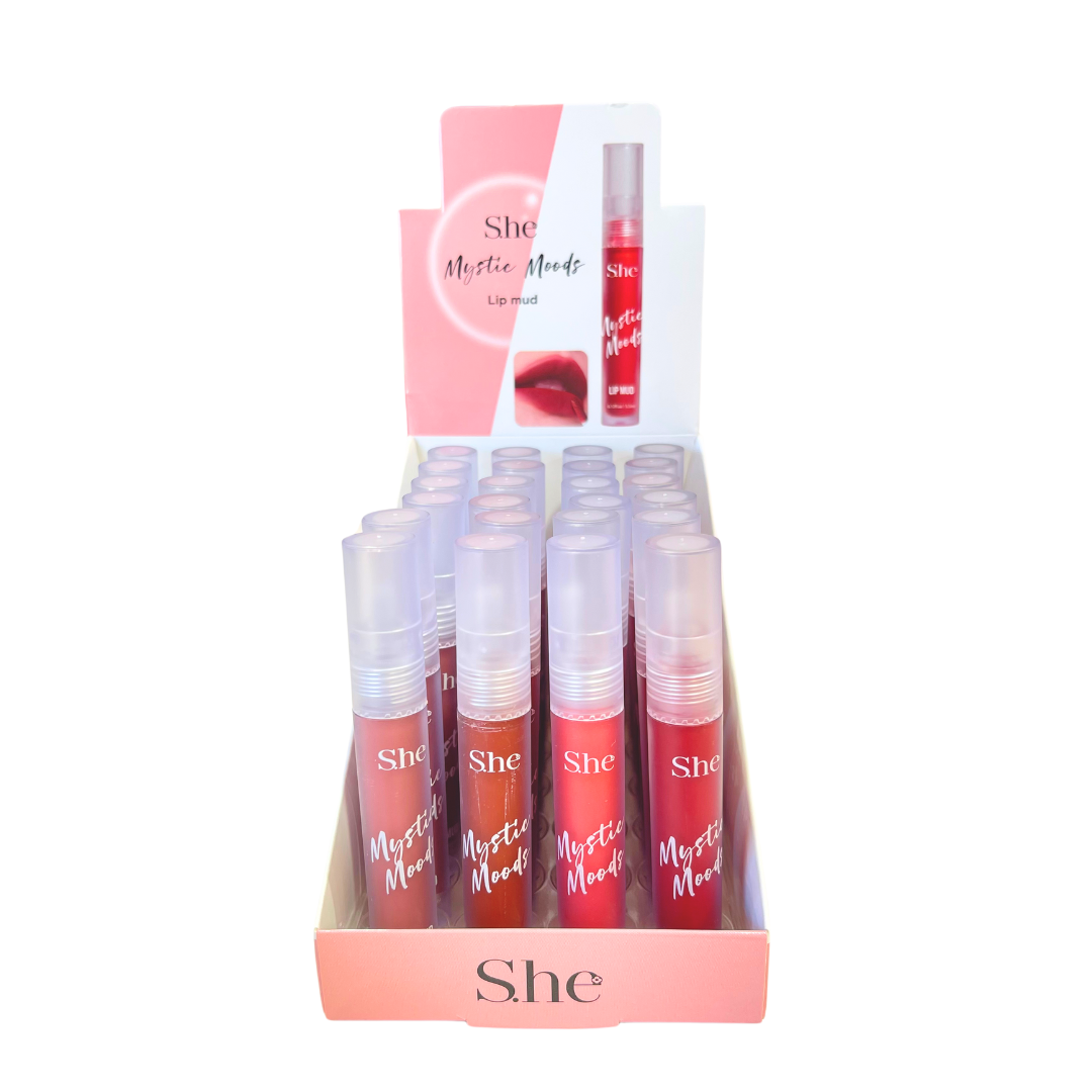 S.HE MAKEUP - BARRO LABIAL MYSTIC MOODS (DISPLAY 24PC)