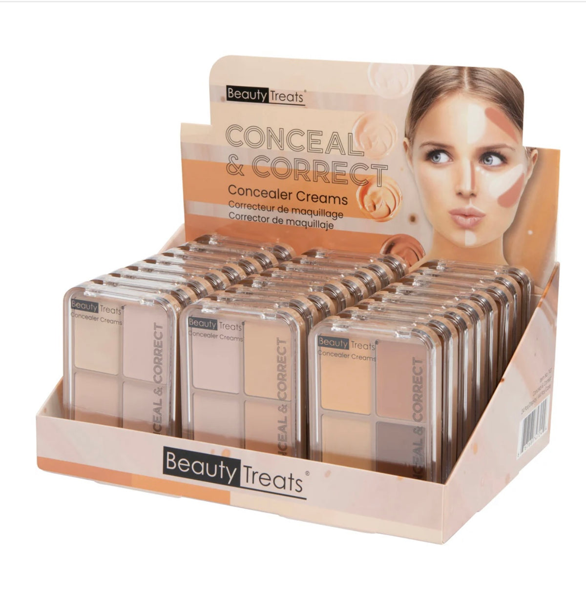 BEAUTY TREATS - CONCEAL AND CORRECT CONCEALER CREAMS (DISPLAY 24PCS)