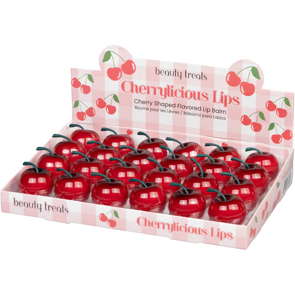BEAUTY TREATS- CHERRYLICIOUS LIPS- LIP BALM- 24PCS