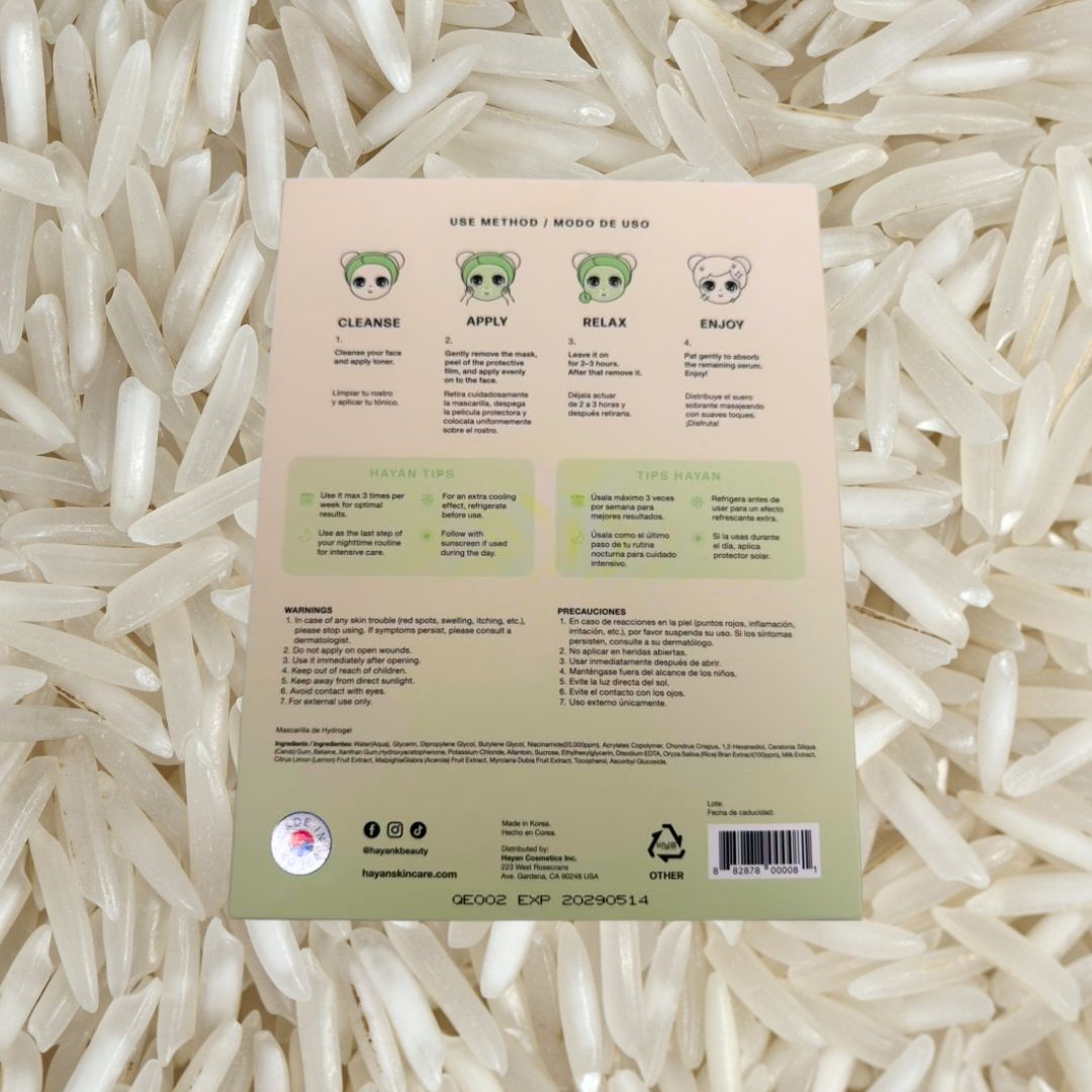 HAYAN K-BEAUTY - HYDROGEL FACE MASK - 1BOX/PC (4PCS)