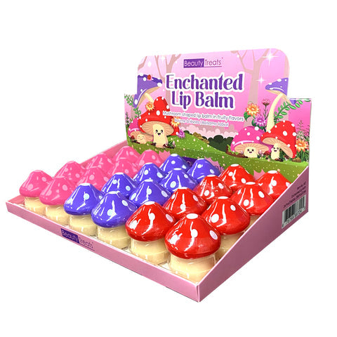 BEAUTY TREATS - ENCHANTED LIP BALM MUSHROOM LIP BALM (DISPLAY 24PC)