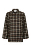 Neo Noir Skjorte - Dita Flannel Check - Dark Taupe