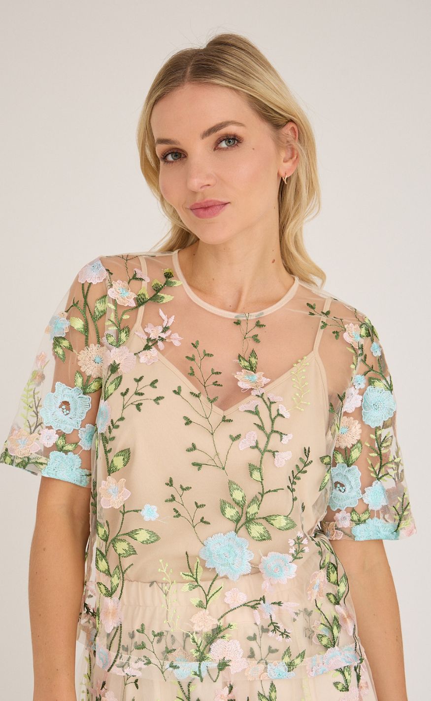 A-View Bluse - Fuschia - Rose/Blue