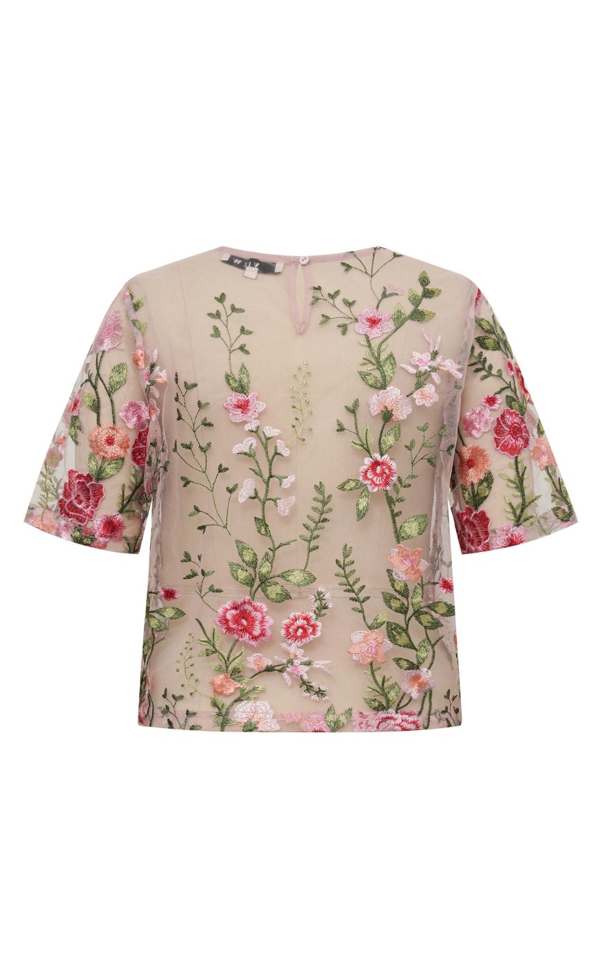 A-View Bluse - Fuschia - Rose/Red