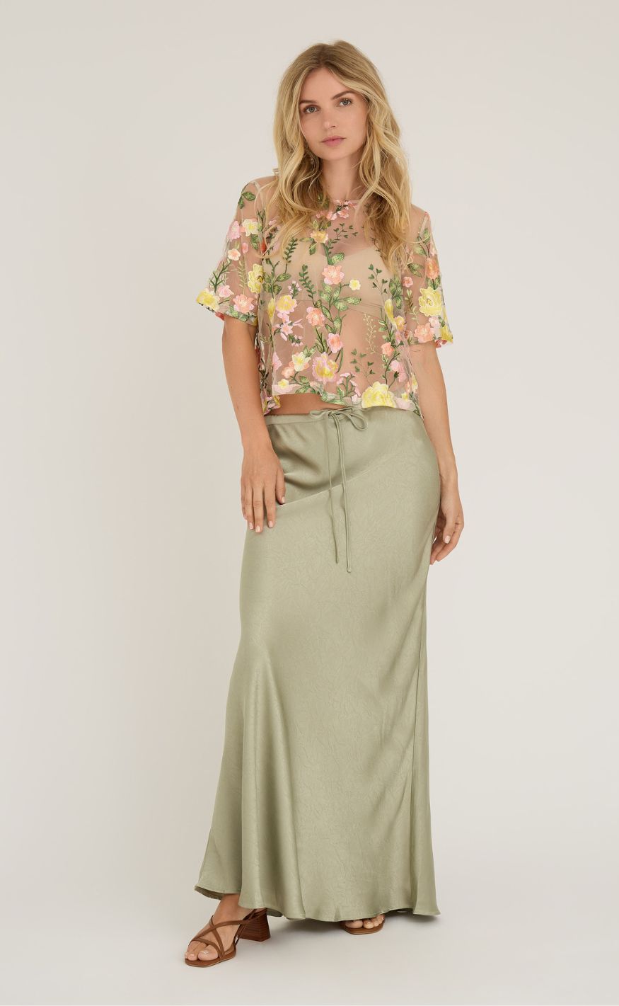 A-View Bluse - Fuschia - Sand/Yellow