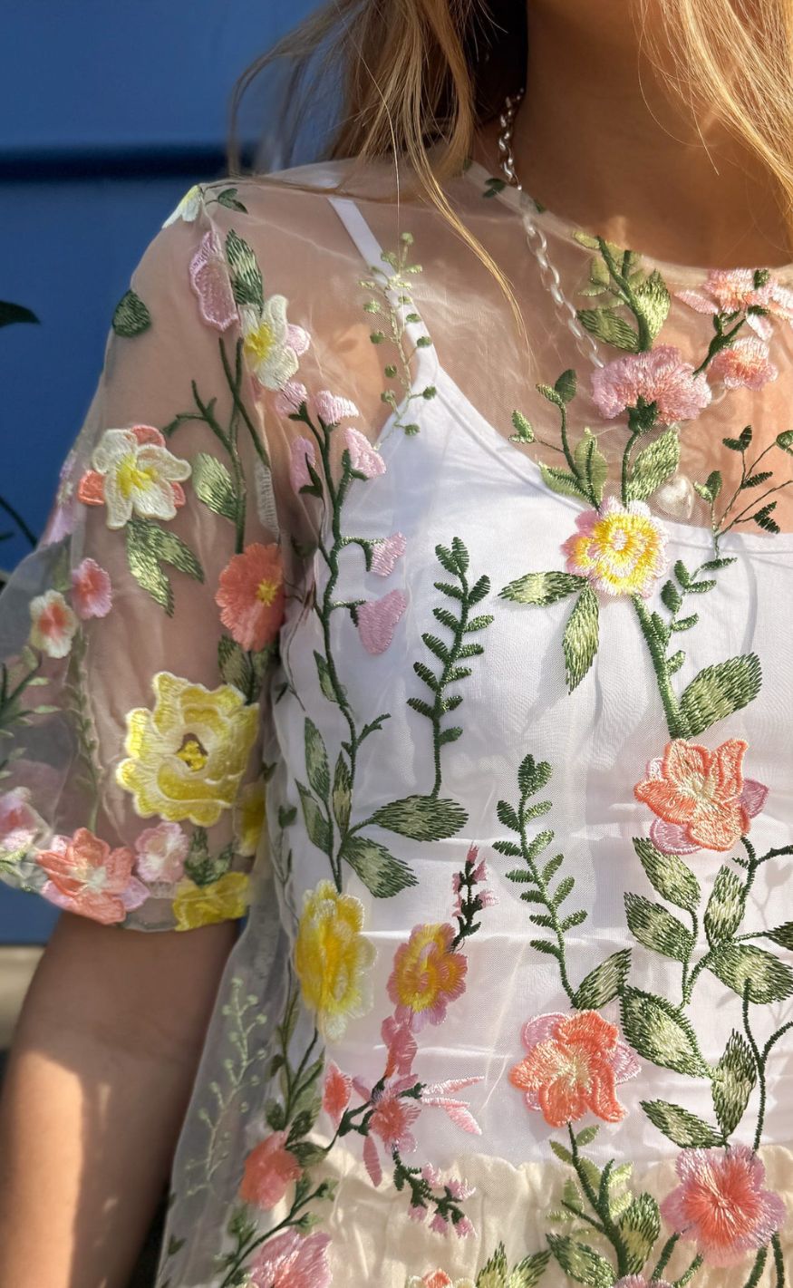 A-View Bluse - Fuschia - Sand/Yellow