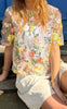 A-View Bluse - Fuschia - Sand/Yellow